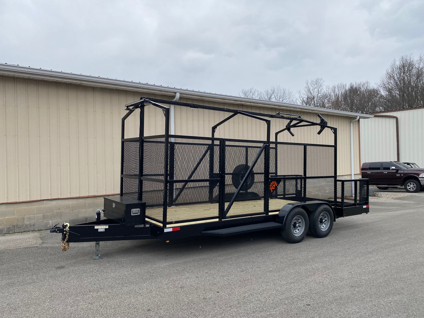 High Side Traffic Control Cone & Equipment Trailer